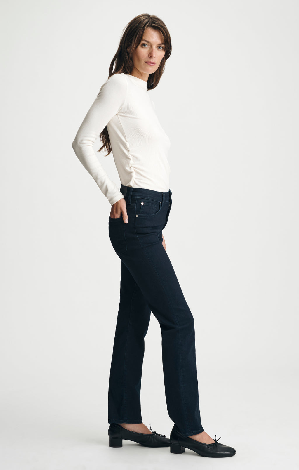 KENDRA STRAIGHT LEG IN INK FLEX BLUE - Mavi Jeans