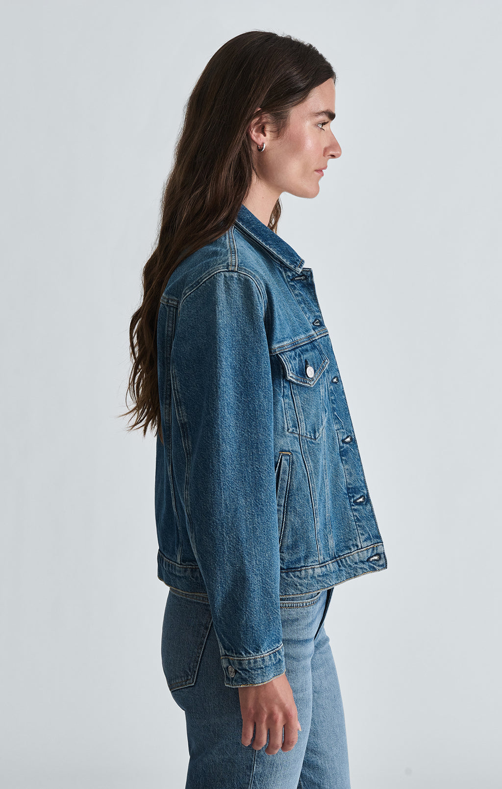 RUBY DENIM JACKET IN MID SHADED CLASSIC BLUE - Mavi Jeans