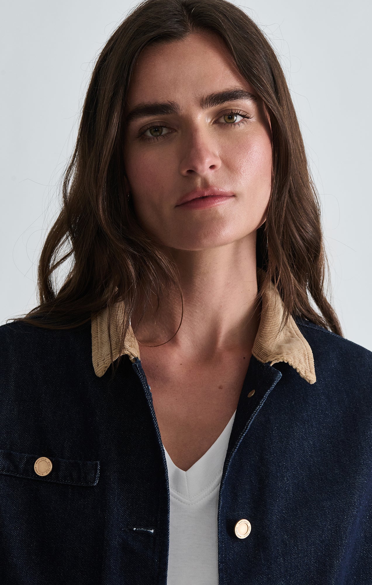 BETSY DENIM MILITARY JACKET IN RINSE GOLD PREMIUM - Mavi Jeans