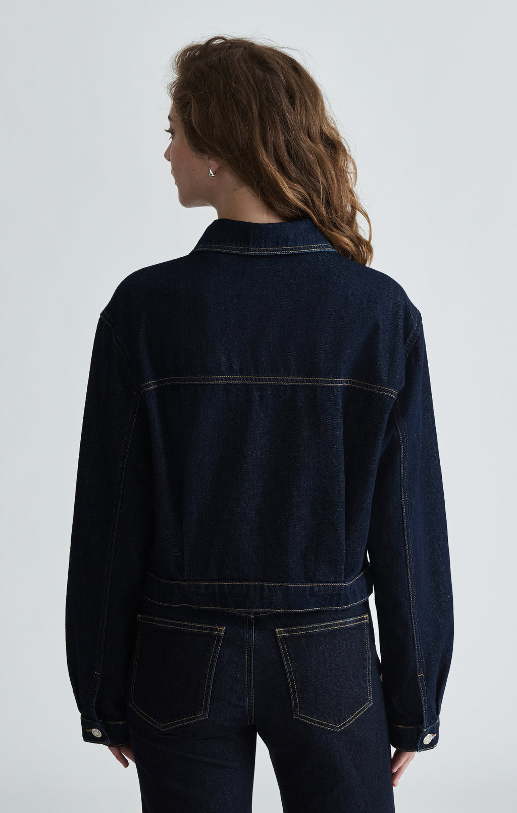 SADIE CROPPED DENIM JACKET IN NIGHT RINSE CLASSIC BLUE - Mavi Jeans