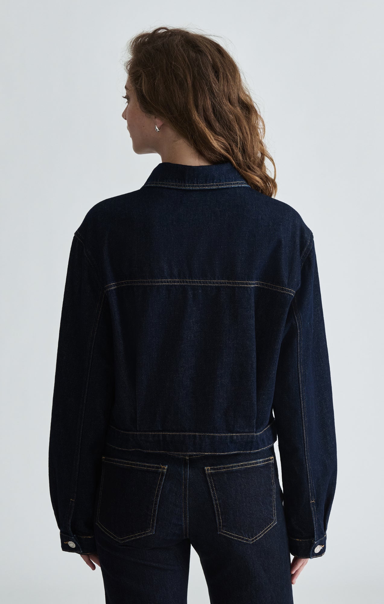 SADIE CROPPED DENIM JACKET IN NIGHT RINSE CLASSIC BLUE - Mavi Jeans