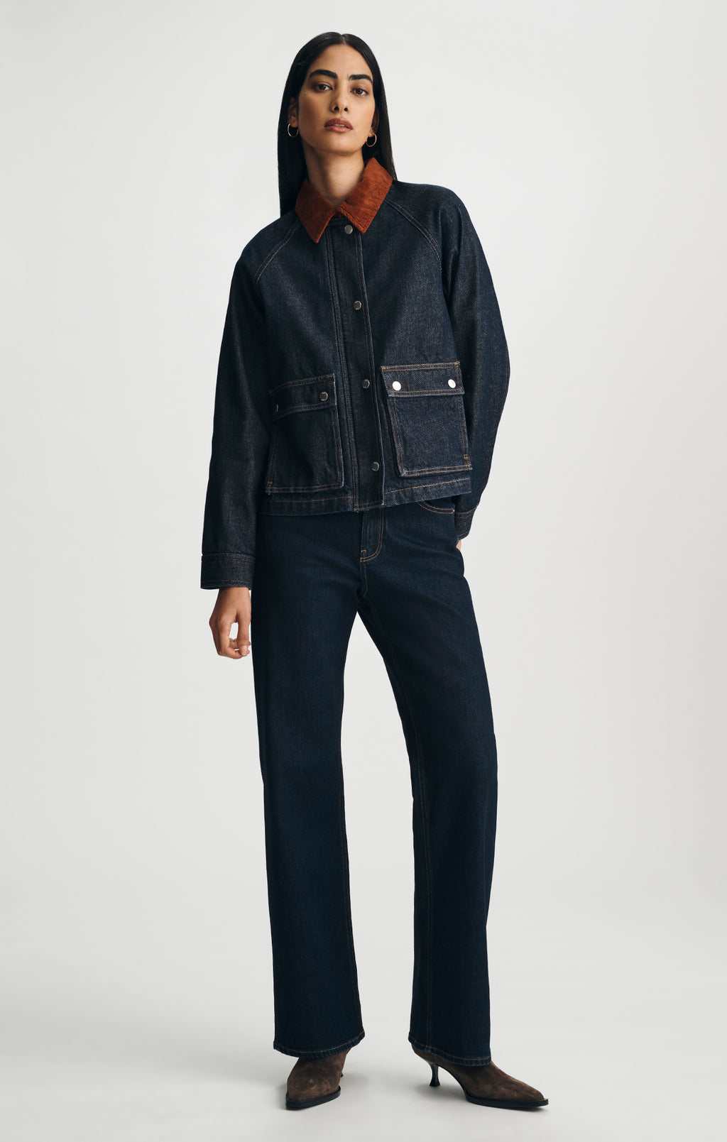 ALIX DENIM WORKER JACKET IN RINSE CLASSIC BLUE - Mavi Jeans