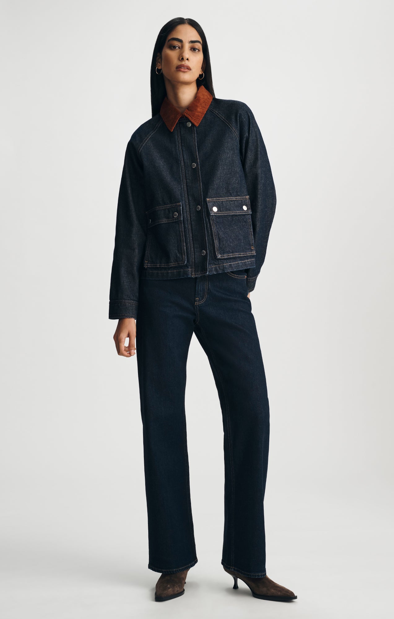 ALIX DENIM WORKER JACKET IN RINSE CLASSIC BLUE - Mavi Jeans