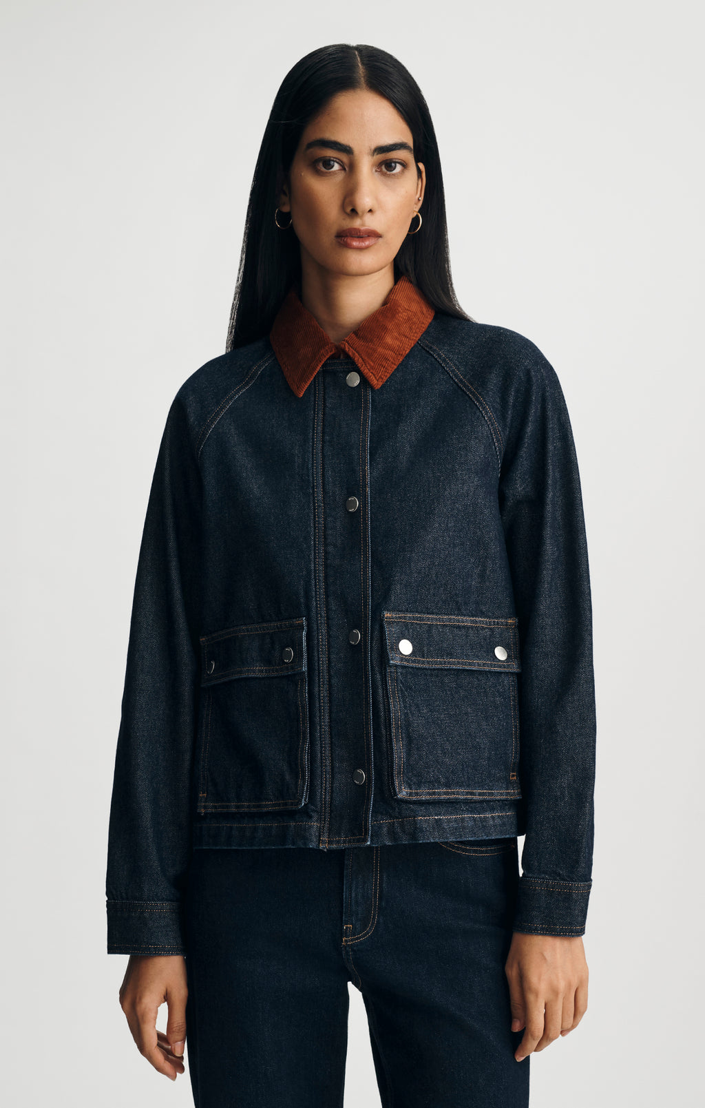 ALIX DENIM WORKER JACKET IN RINSE CLASSIC BLUE - Mavi Jeans