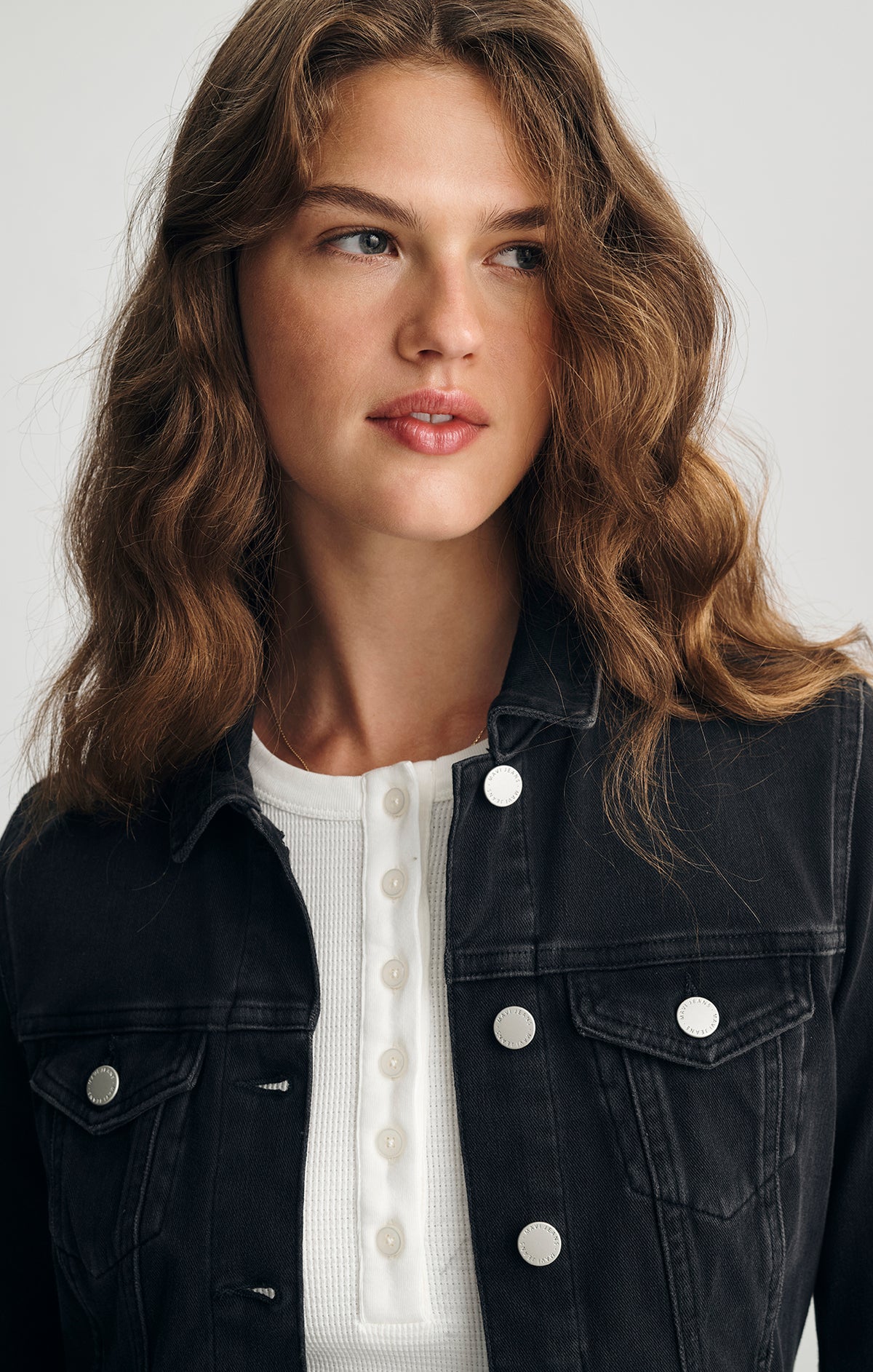 SAMANTHA DENIM JACKET IN DARK SMOKE MOVE - Mavi Jeans