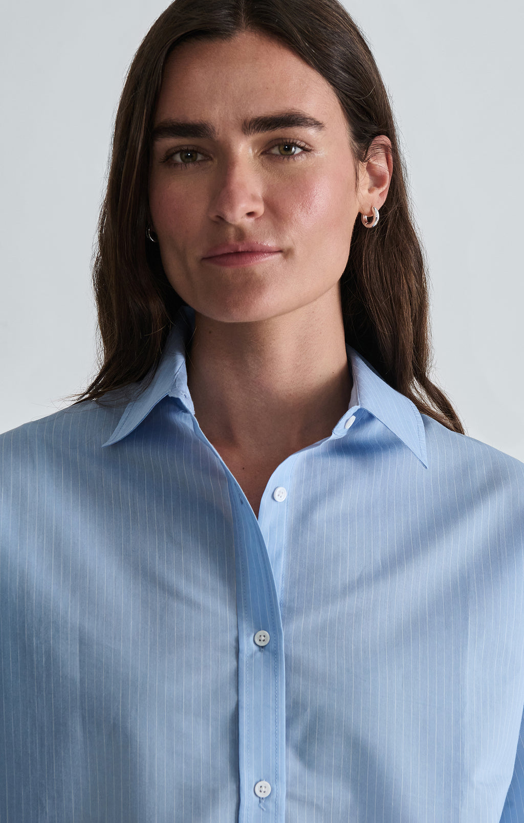 LONG SLEEVE WOVEN SHIRT IN BLUE STRIPED - Mavi Jeans