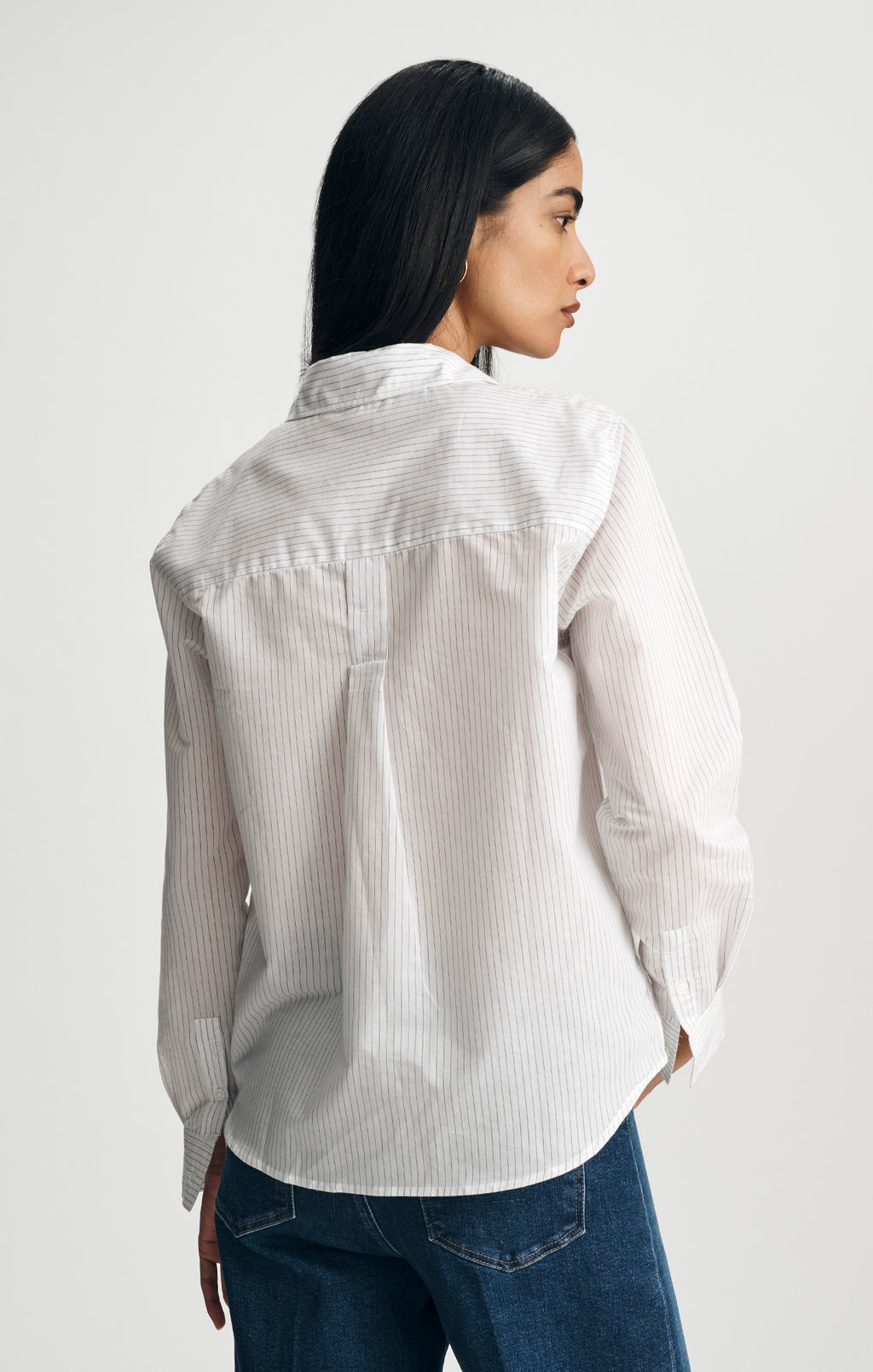 BUTTON-UP SHIRT IN BLACK WHITE STRIPE - Mavi Jeans