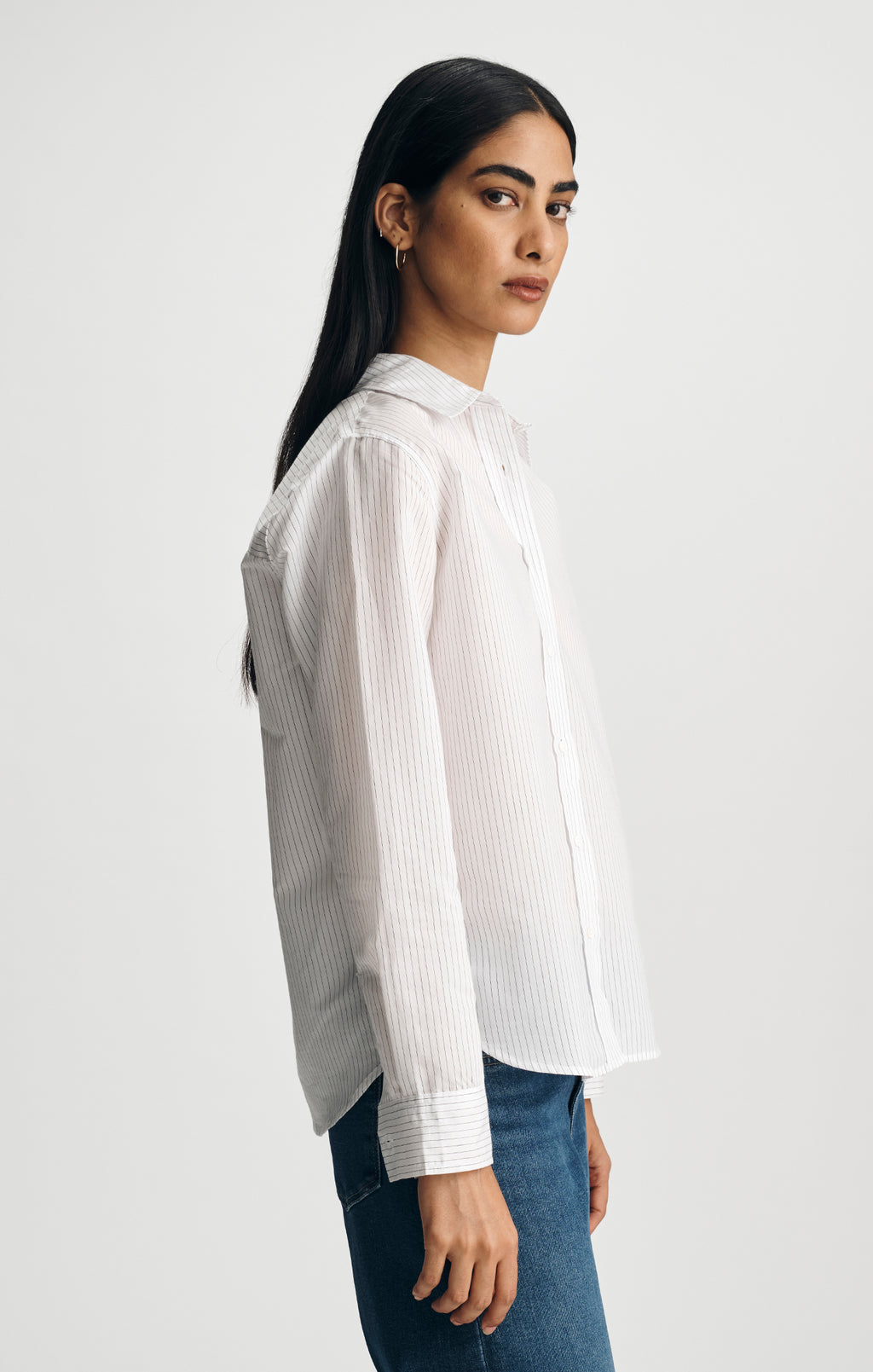 BUTTON-UP SHIRT IN BLACK WHITE STRIPE - Mavi Jeans