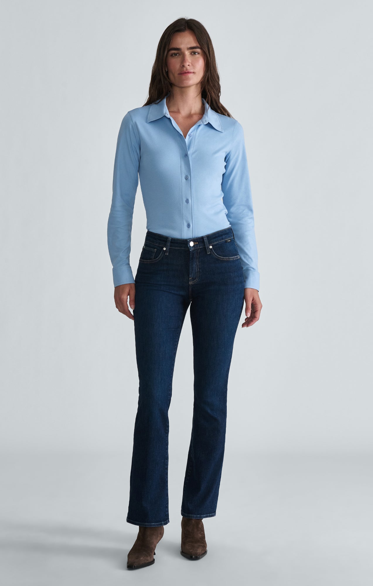 LONG SLEEVE SHIRT IN BEL AIR BLUE - Mavi Jeans