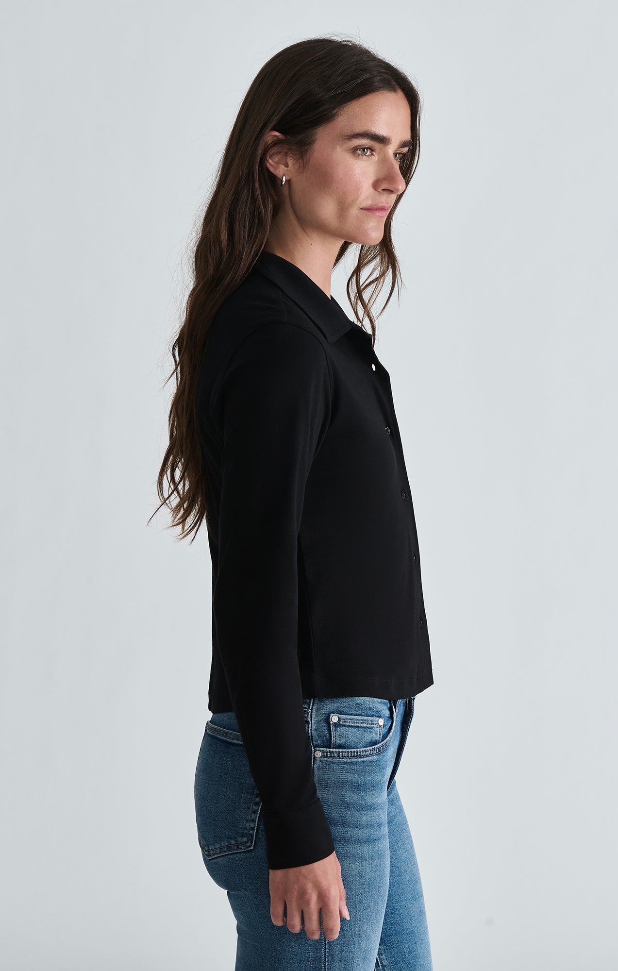 LONG SLEEVE SHIRT IN BLACK - Mavi Jeans