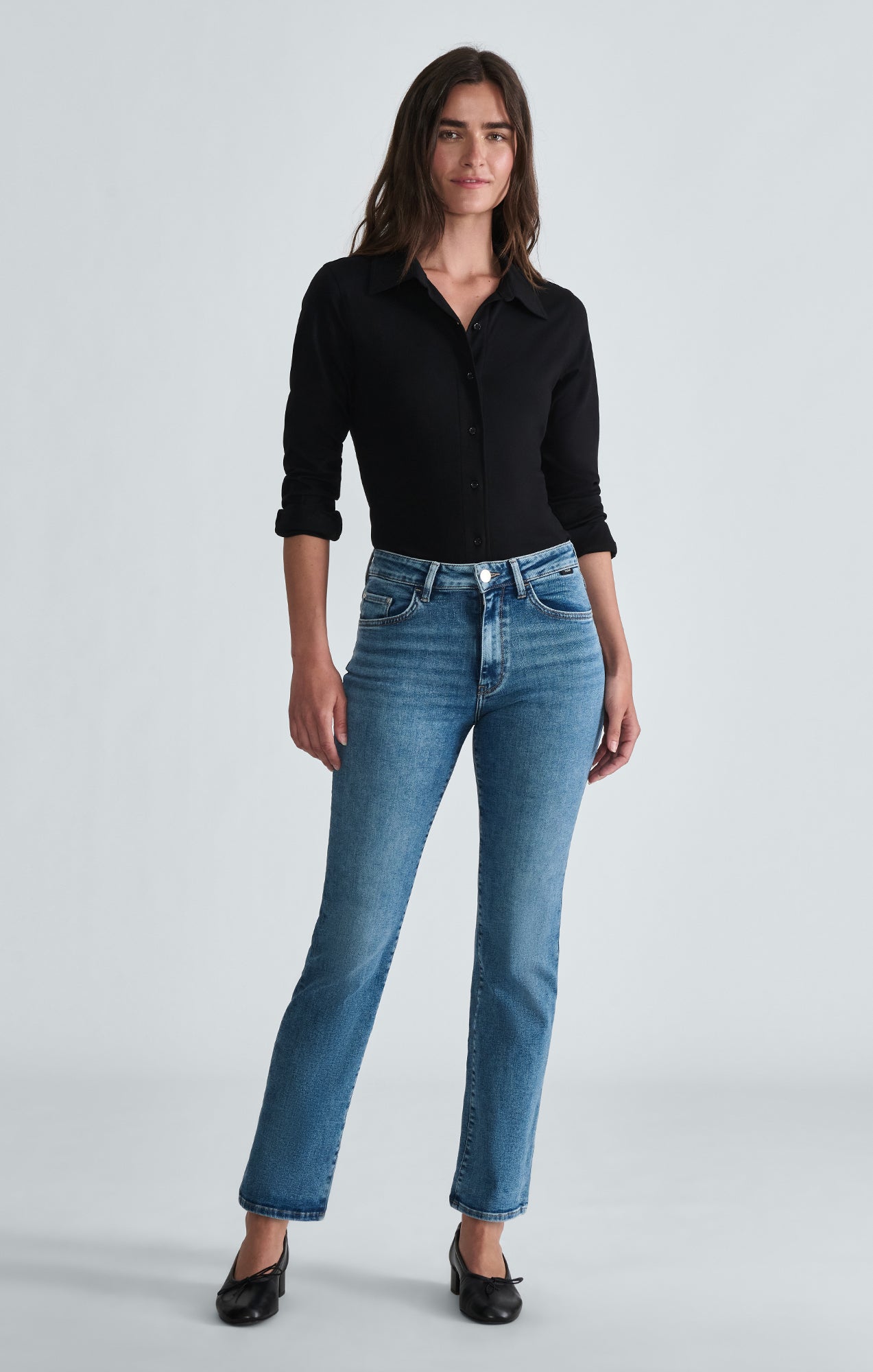 LONG SLEEVE SHIRT IN BLACK - Mavi Jeans