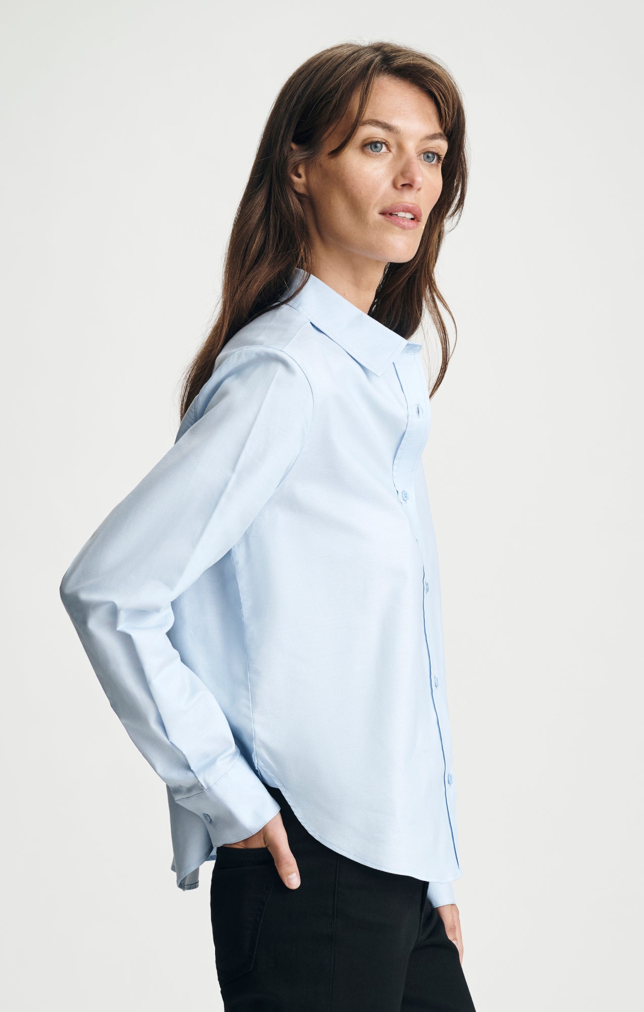TENCEL™ BUTTON-UP SHIRT IN CASHMERE BLUE - Mavi Jeans