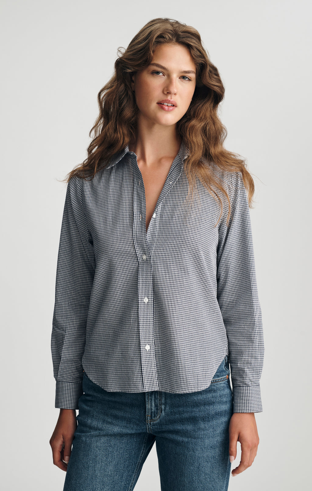 BUTTON-UP SHIRT IN PEACOAT CHECK - Mavi Jeans