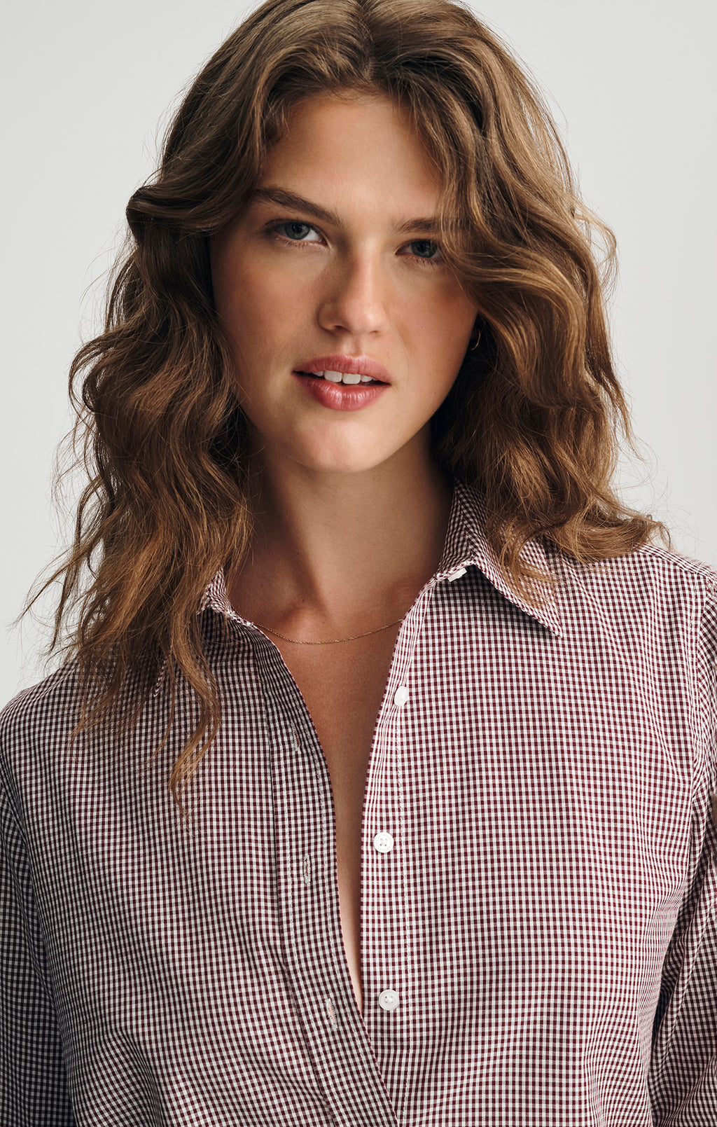 BUTTON-UP SHIRT IN WINDSOR WINE CHECK - Mavi Jeans