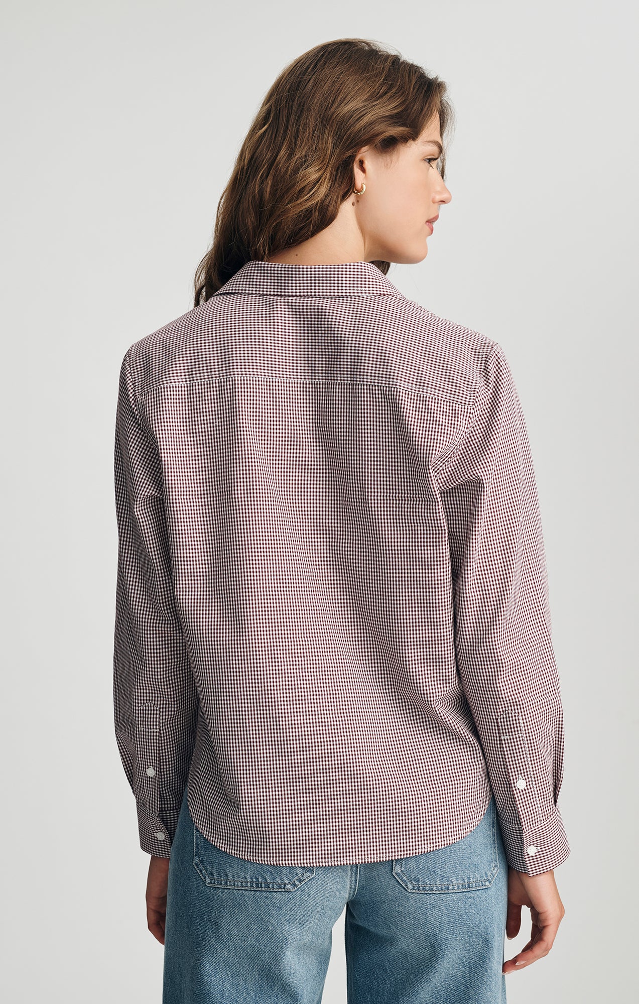 BUTTON-UP SHIRT IN WINDSOR WINE CHECK - Mavi Jeans