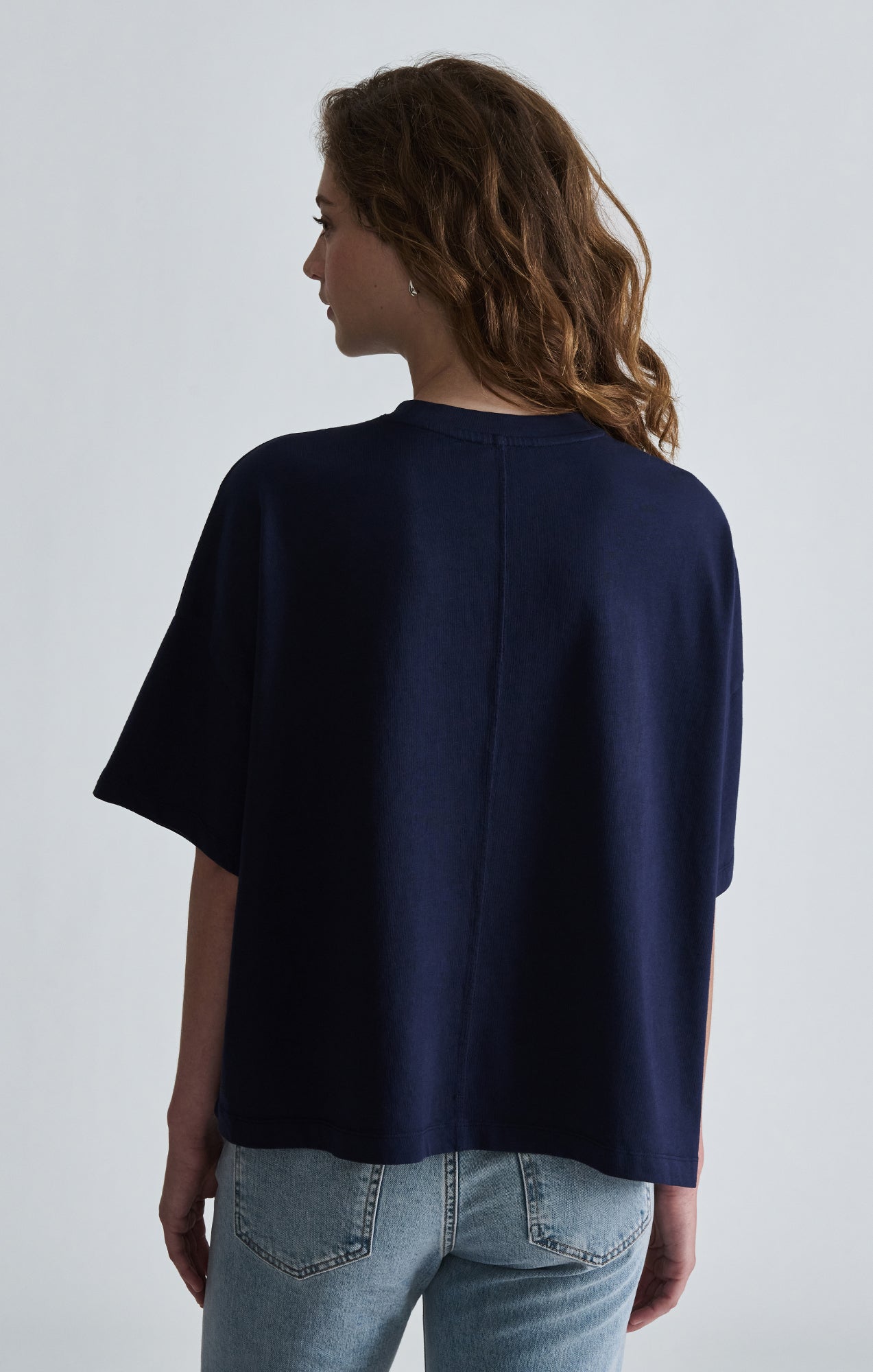 OVERSIZED CREW NECK T-SHIRT IN NAVAL ACADEMY - Mavi Jeans