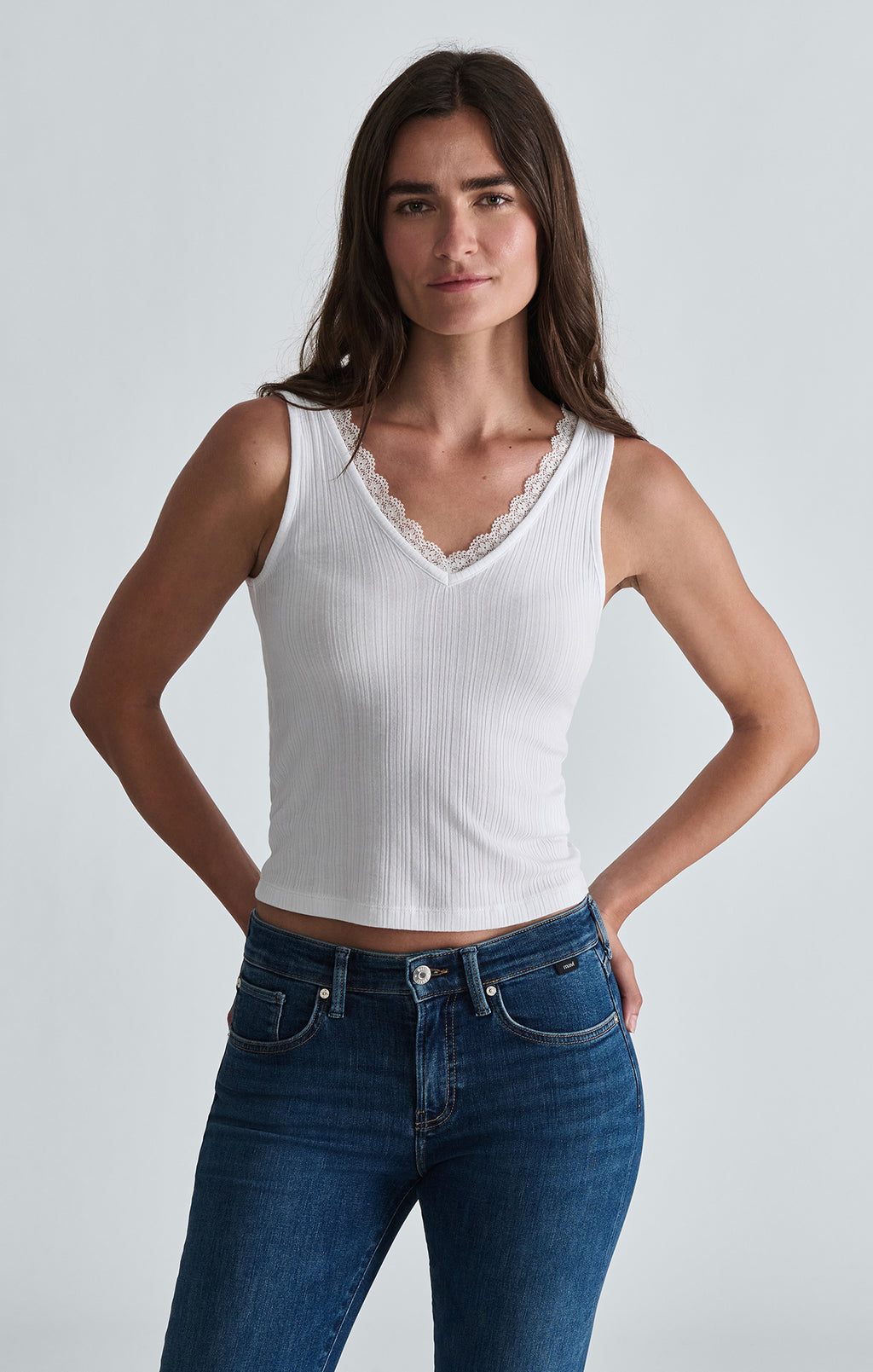 STRAP FASHION JERSEY IN ANTIQUE WHITE - Mavi Jeans