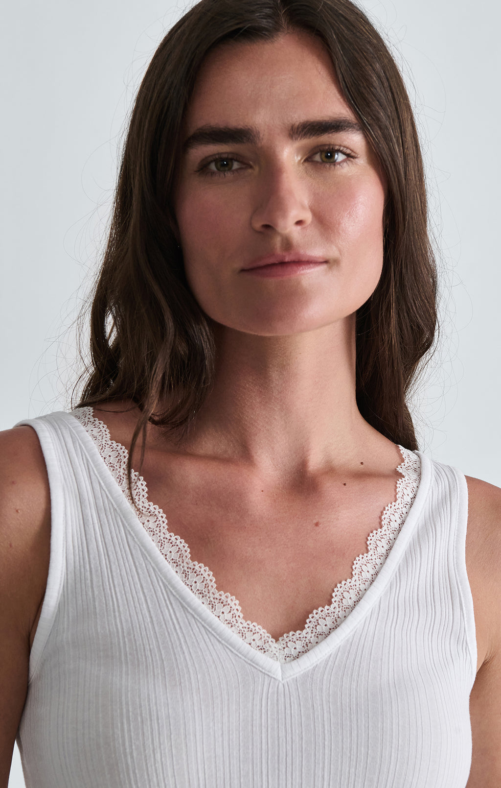 STRAP FASHION JERSEY IN ANTIQUE WHITE - Mavi Jeans