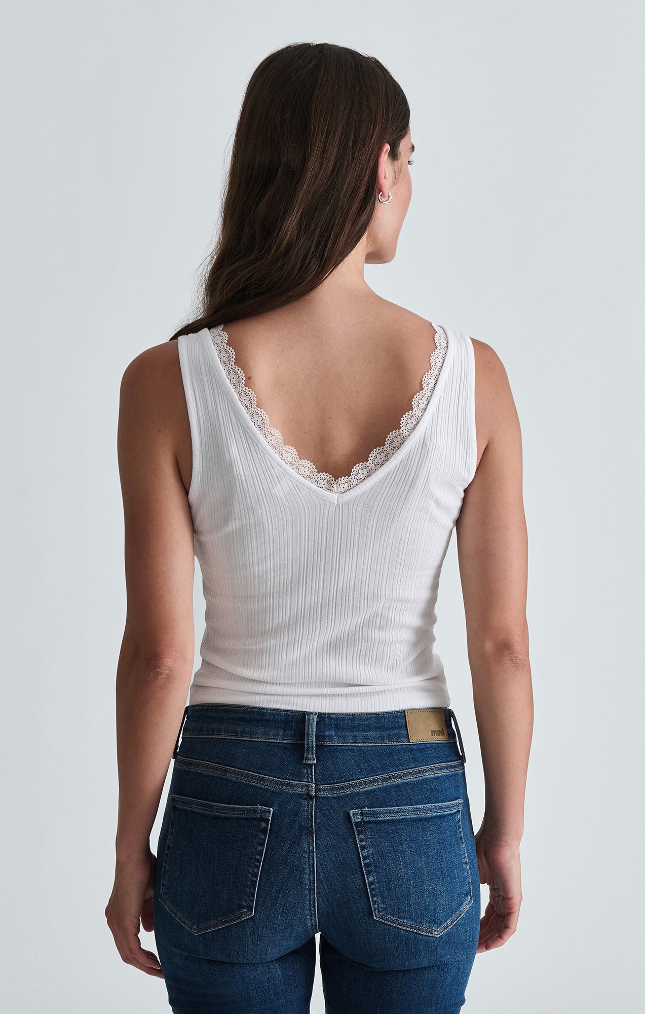STRAP FASHION JERSEY IN ANTIQUE WHITE - Mavi Jeans