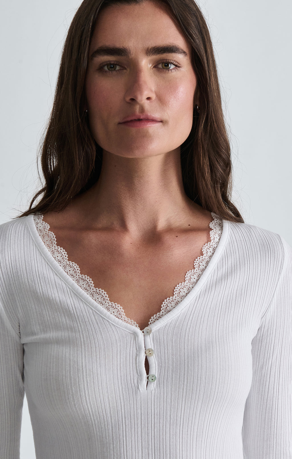 LONG SLEEVE JERSEY IN ANTIQUE WHITE - Mavi Jeans