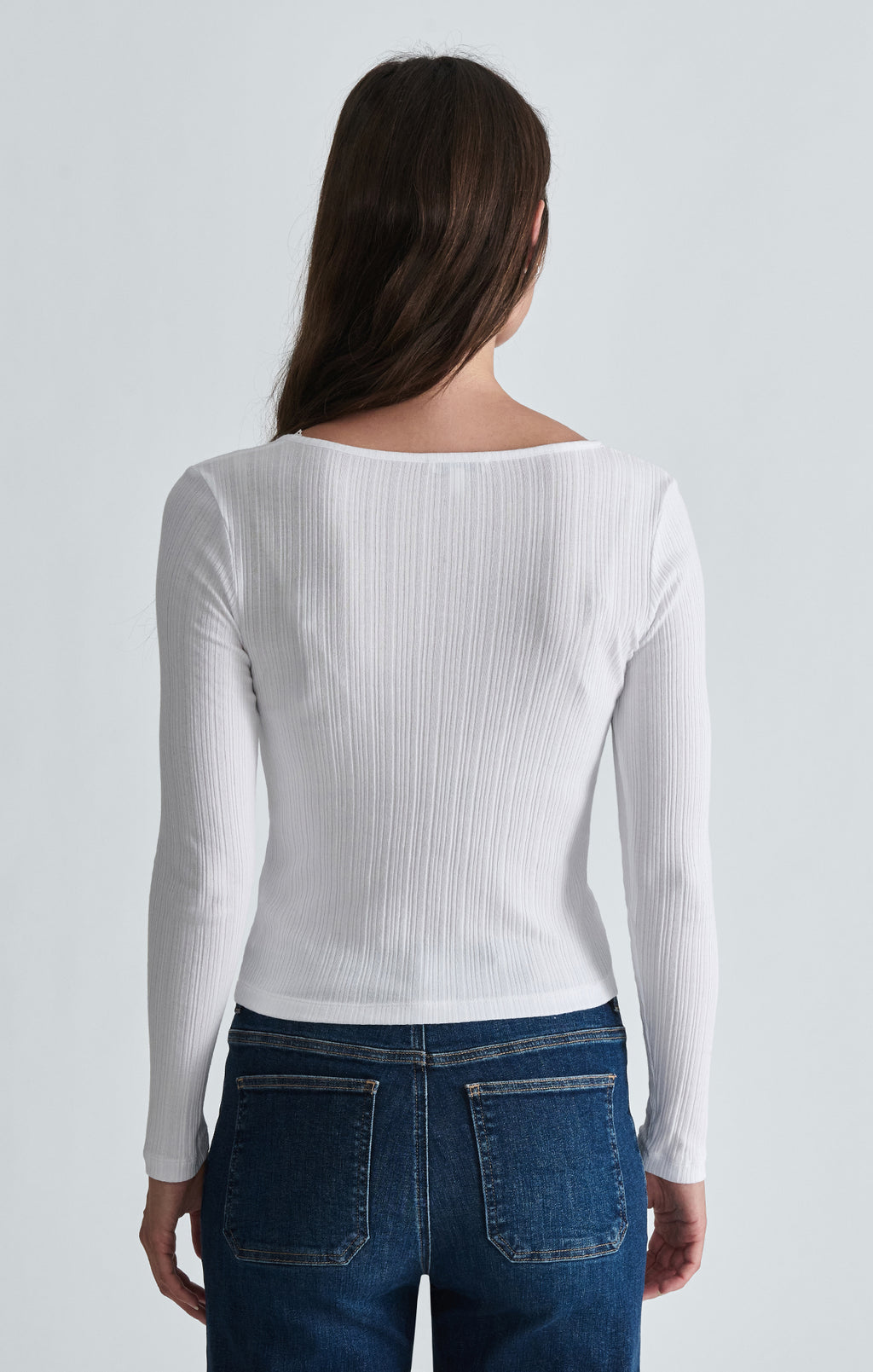 LONG SLEEVE JERSEY IN ANTIQUE WHITE - Mavi Jeans