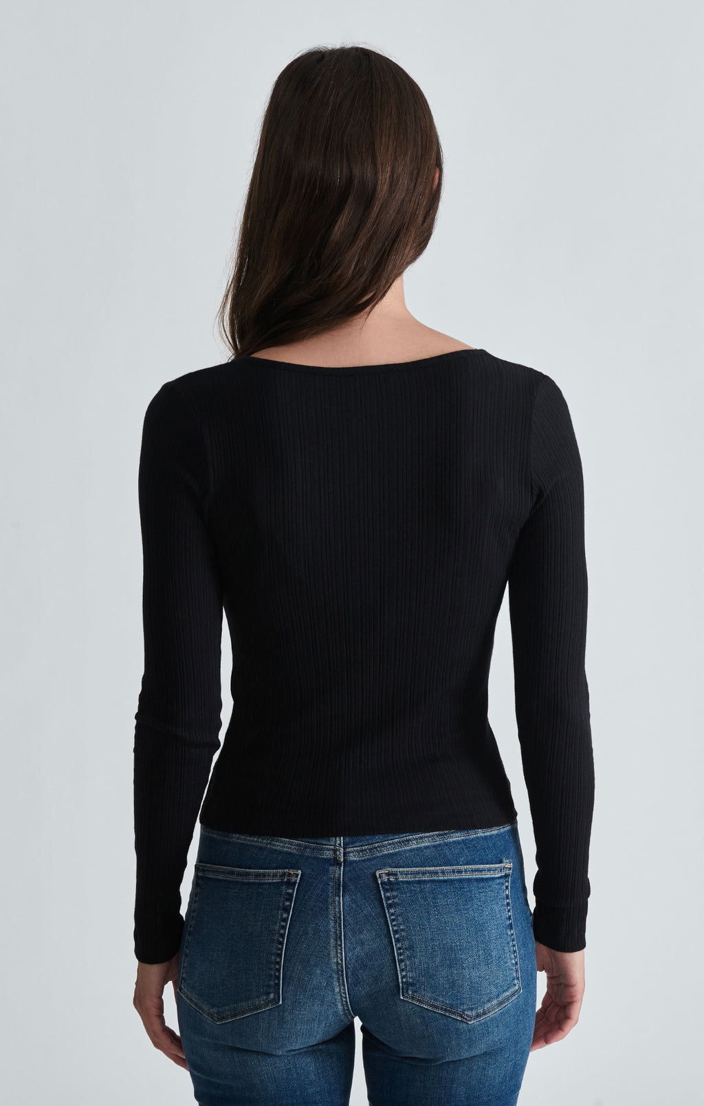 LONG SLEEVE JERSEY IN BLACK - Mavi Jeans