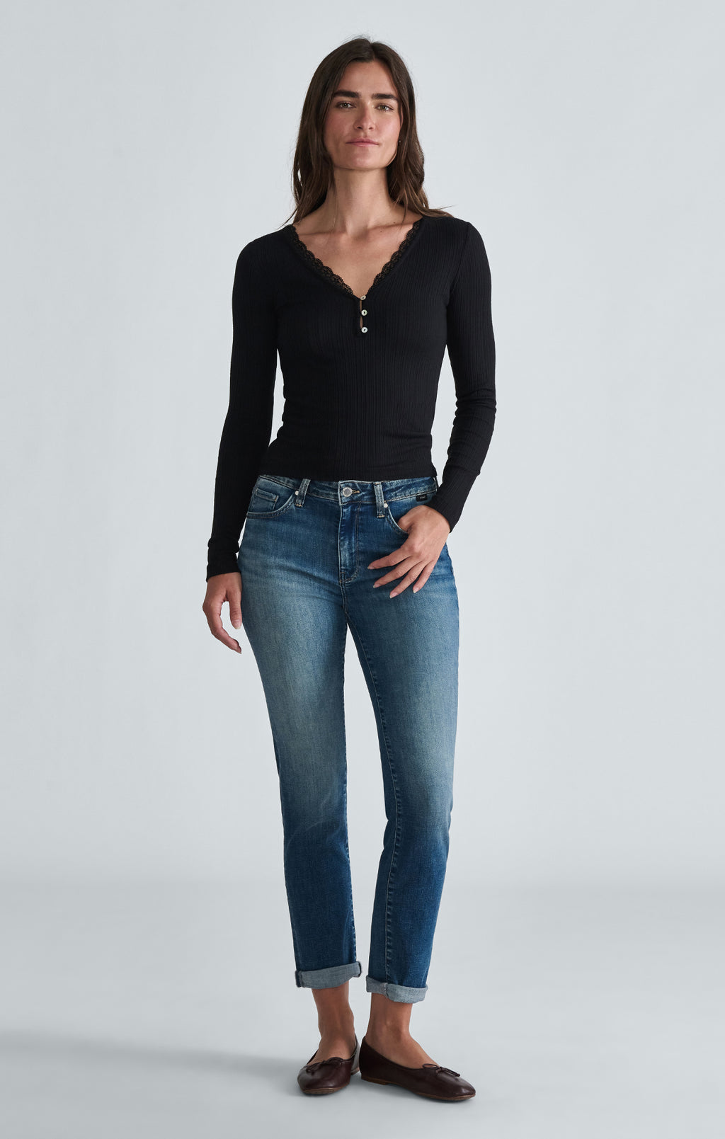 LONG SLEEVE JERSEY IN BLACK - Mavi Jeans