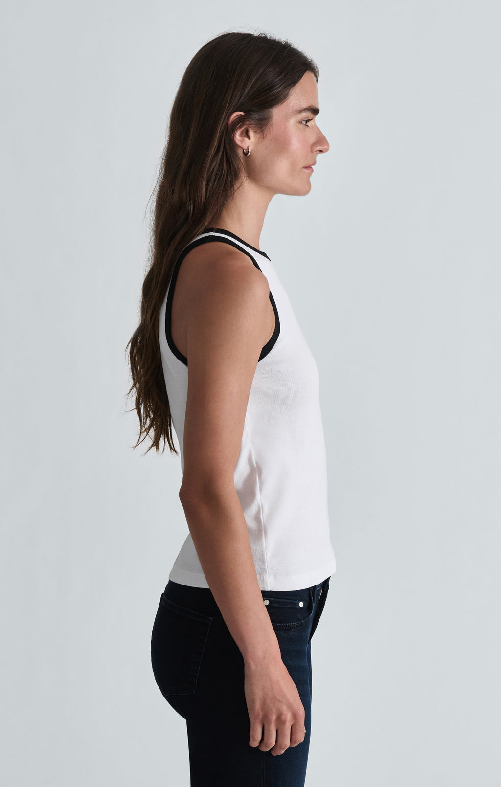 RINGER TANK TOP IN WHITE