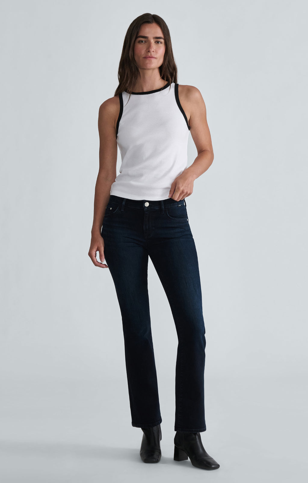 RINGER TANK TOP IN WHITE