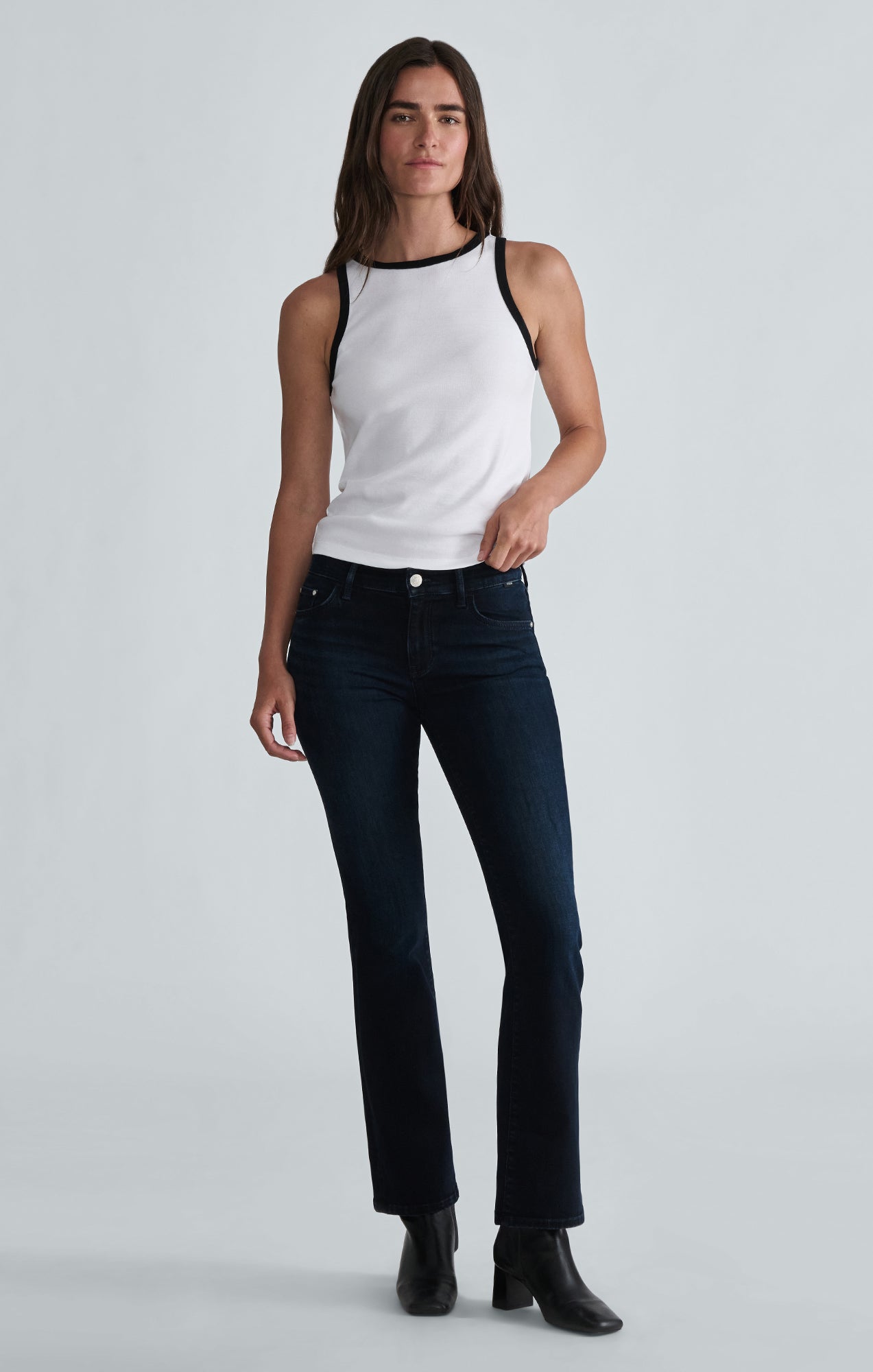 RINGER TANK TOP IN WHITE
