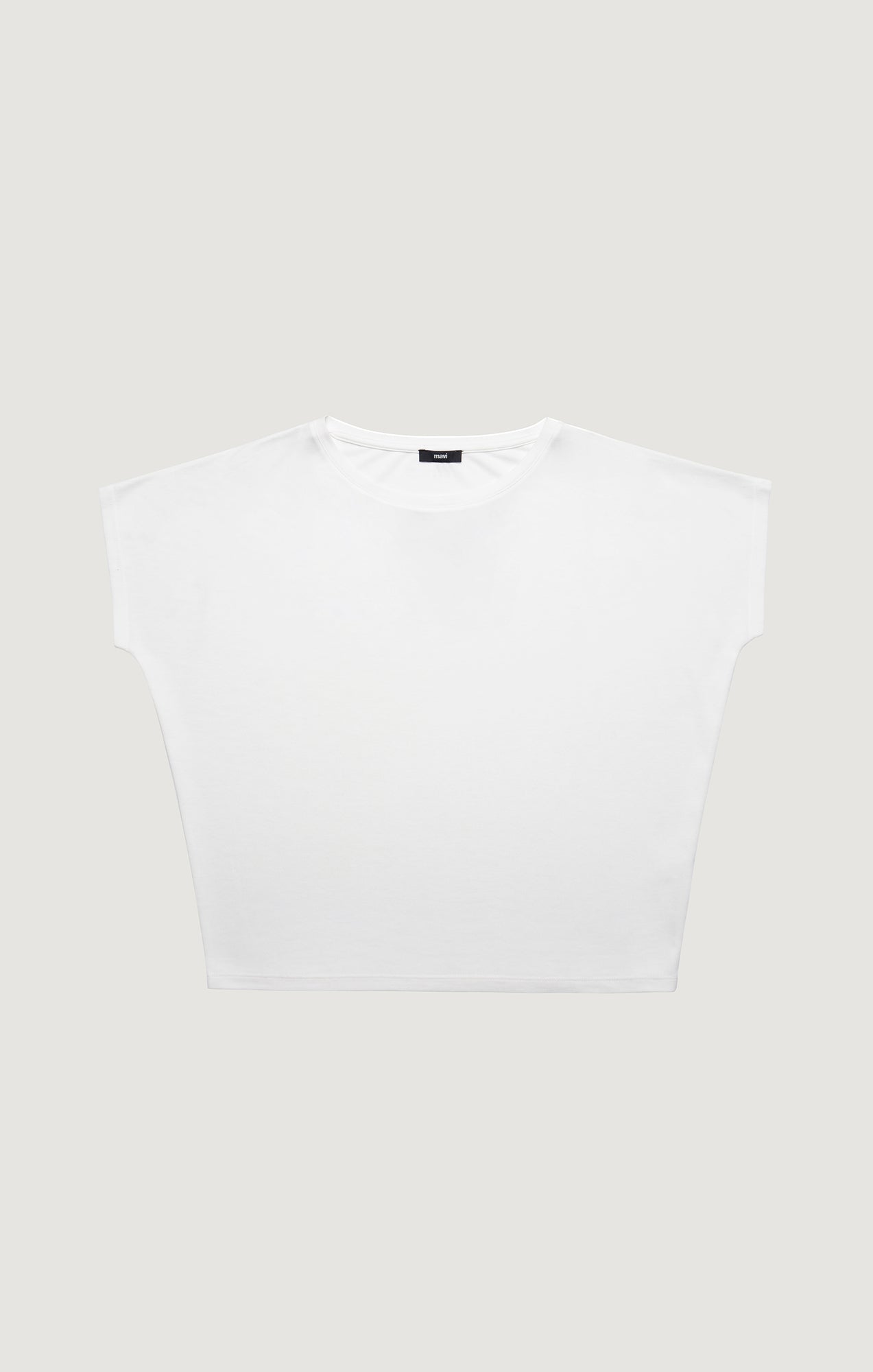 LUXE TOUCH TENCEL™ BOAT NECK T-SHIRT IN ANTIQUE WHITE