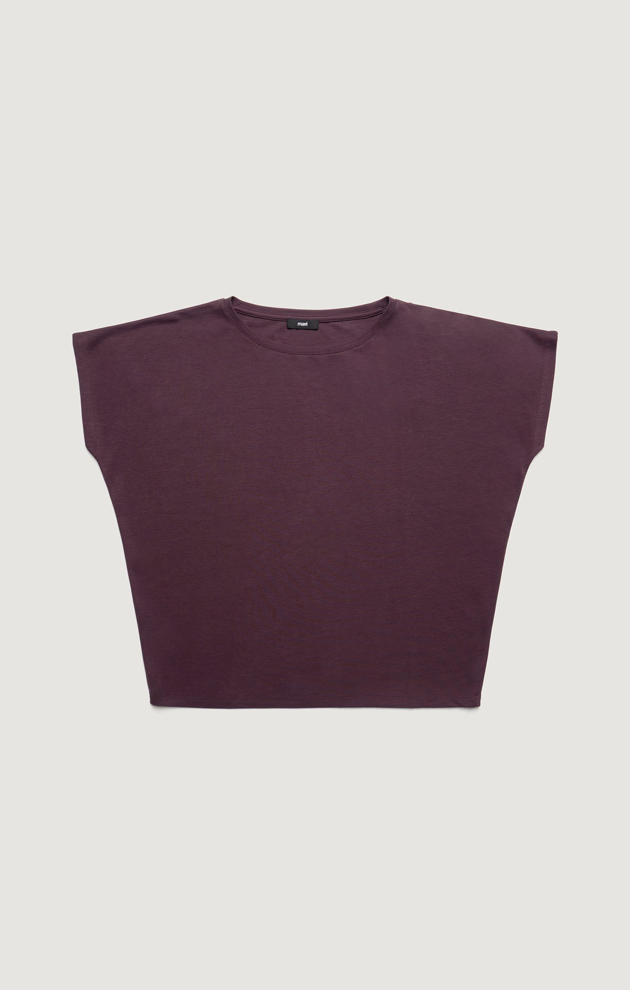 LUXE TOUCH TENCEL™ BOAT NECK T-SHIRT IN DECADENT CHOCOLATE