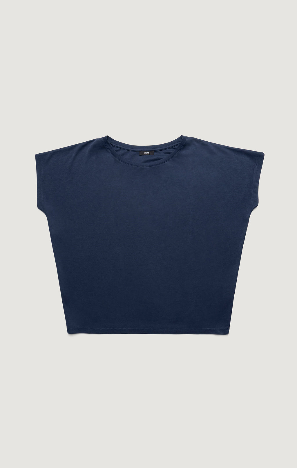 LUXE TOUCH TENCEL™ BOAT NECK T-SHIRT IN MOOD INDIGO