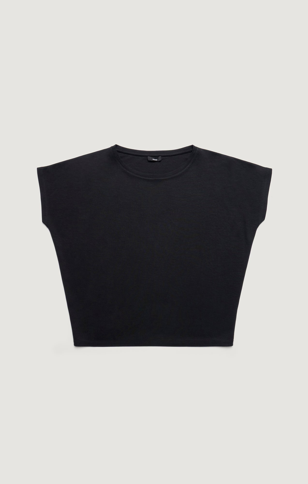 Mavi Women's Luxe Touch TENCEL™ Boat Neck T-Shirt In Black – Mavi