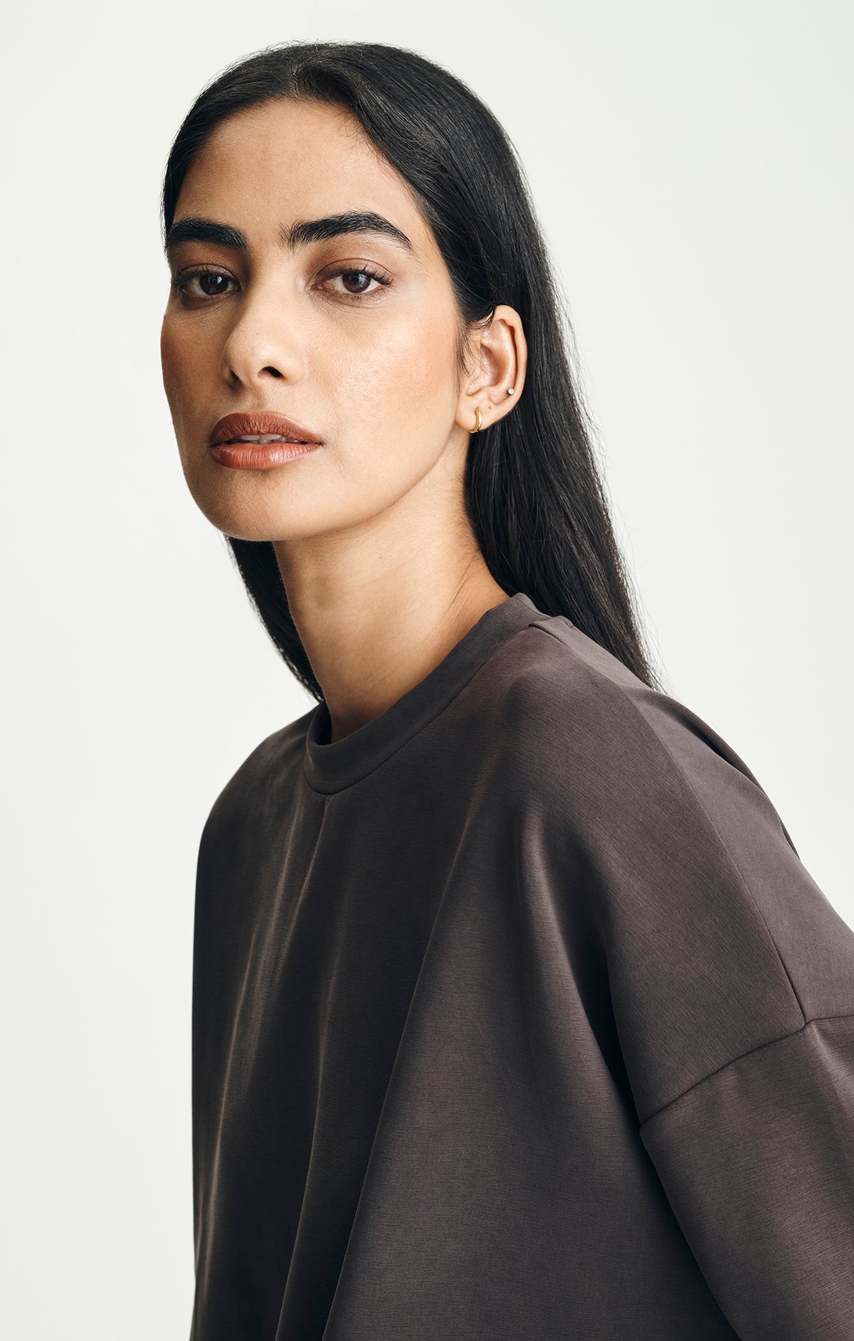 LUXE TOUCH TENCEL™ SWEATSHIRT IN GANACHE - Mavi Jeans
