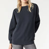 LUXE TOUCH TENCEL™ OVERSIZED SWEATSHIRT IN BLACK - Mavi Jeans