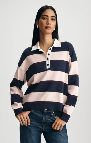 Mavi Women's Polo Neck Sweater in Peacoat Stripe – Mavi Jeans