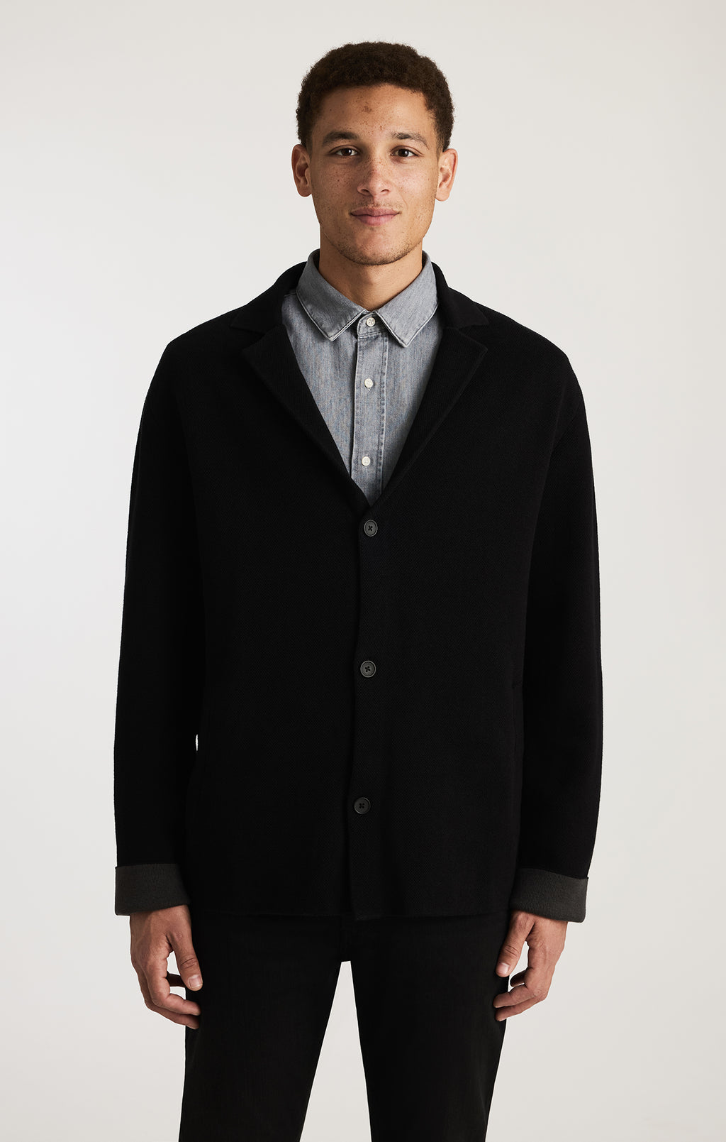 POCKET CARDIGAN IN BLACK - Mavi Jeans