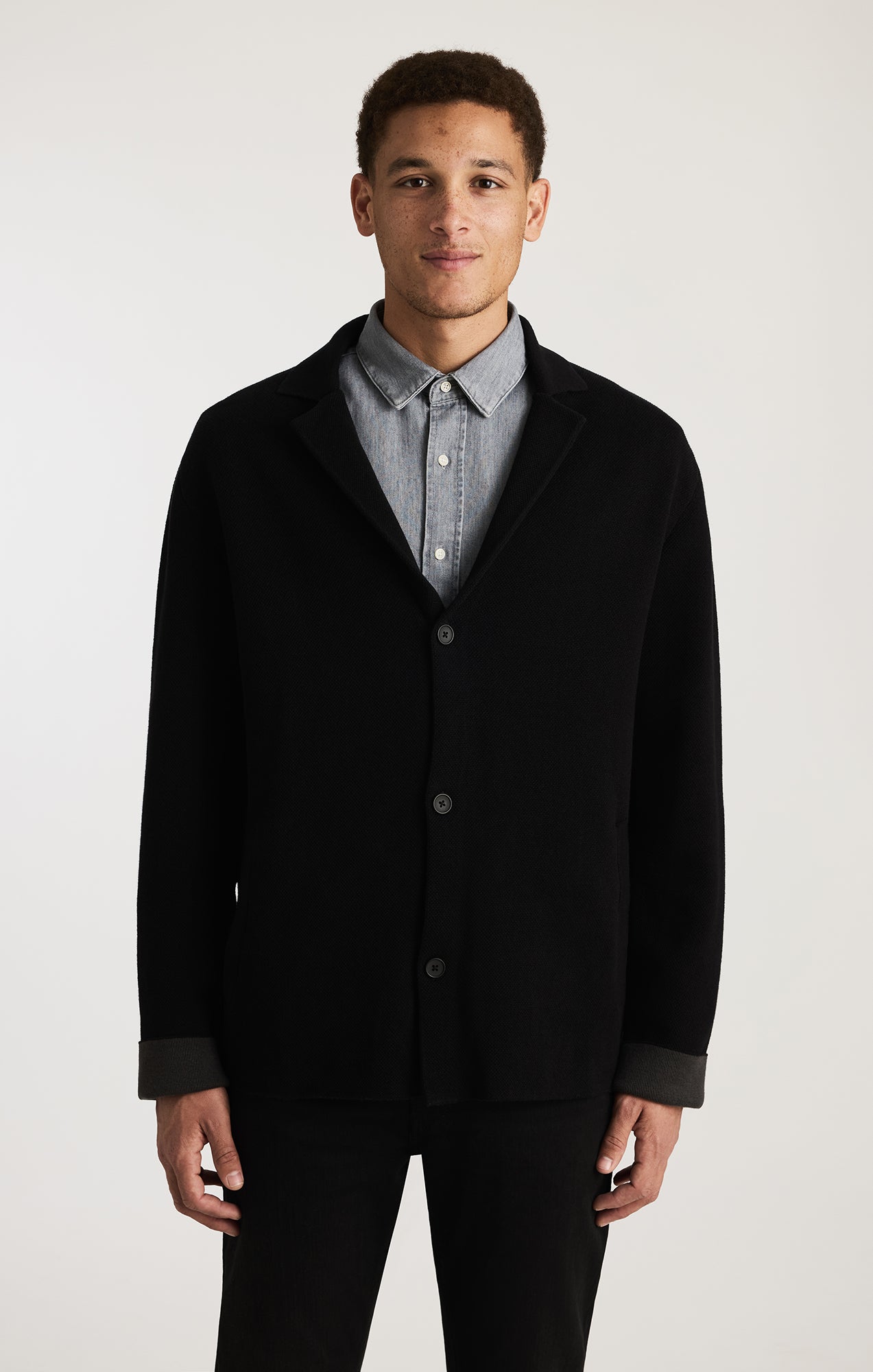 POCKET CARDIGAN IN BLACK - Mavi Jeans