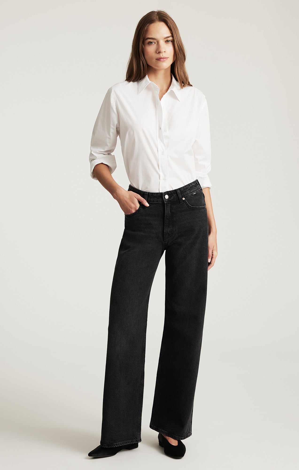 FLORIDA WIDE LEG IN DARK SMOKE CLASSIC BLUE - Mavi Jeans
