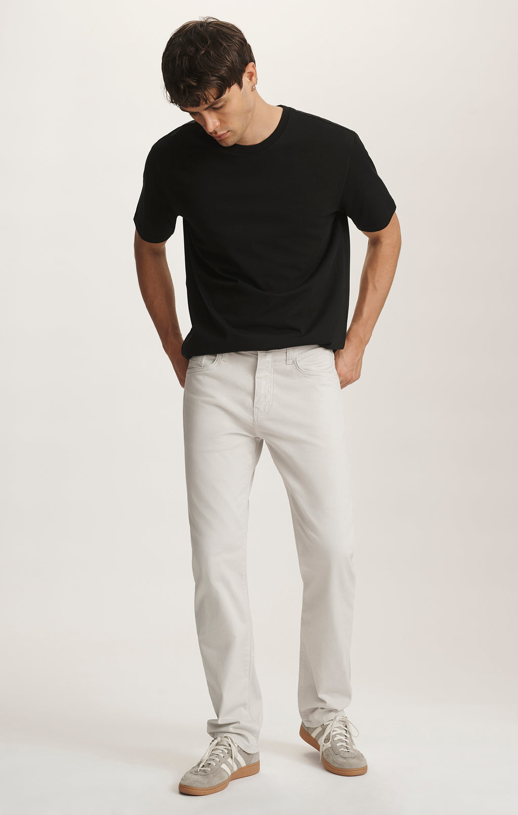 ZACH STRAIGHT LEG IN OYSTER MUSHROOM CASUAL TWILL - Mavi Jeans