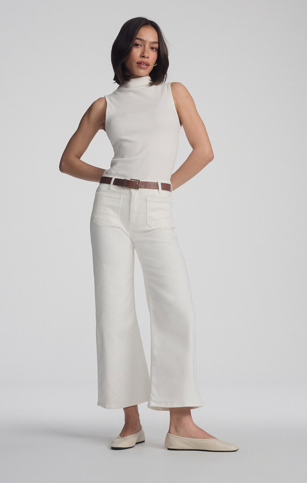 PALOMA MARINE WIDE LEG IN WHITE FLEX BLUE - Mavi Jeans