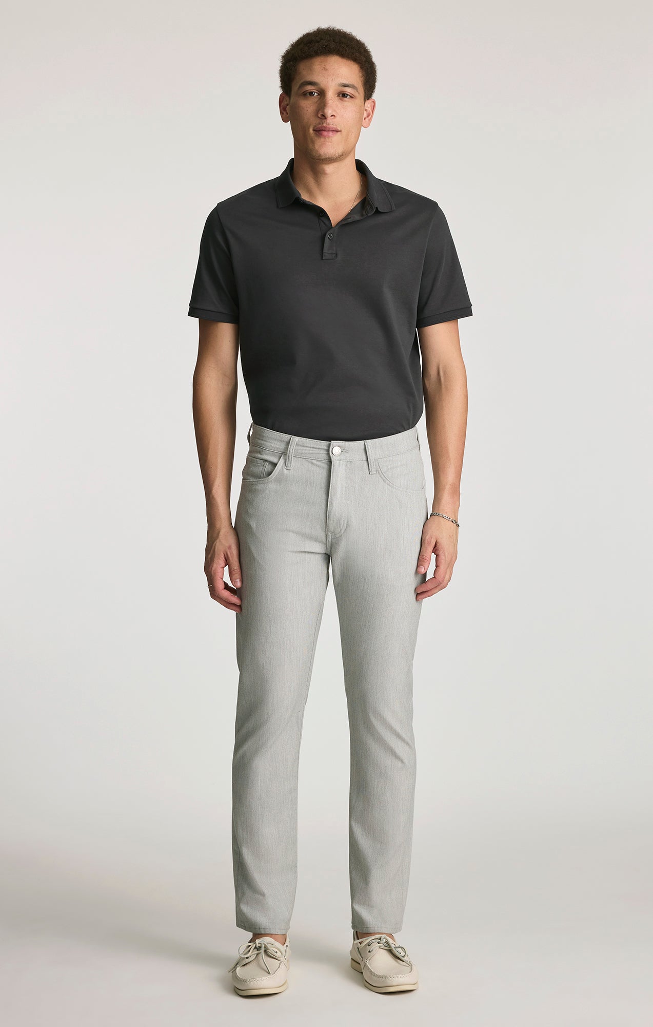 MARCUS SLIM STRAIGHT LEG IN PEWTER FANCY