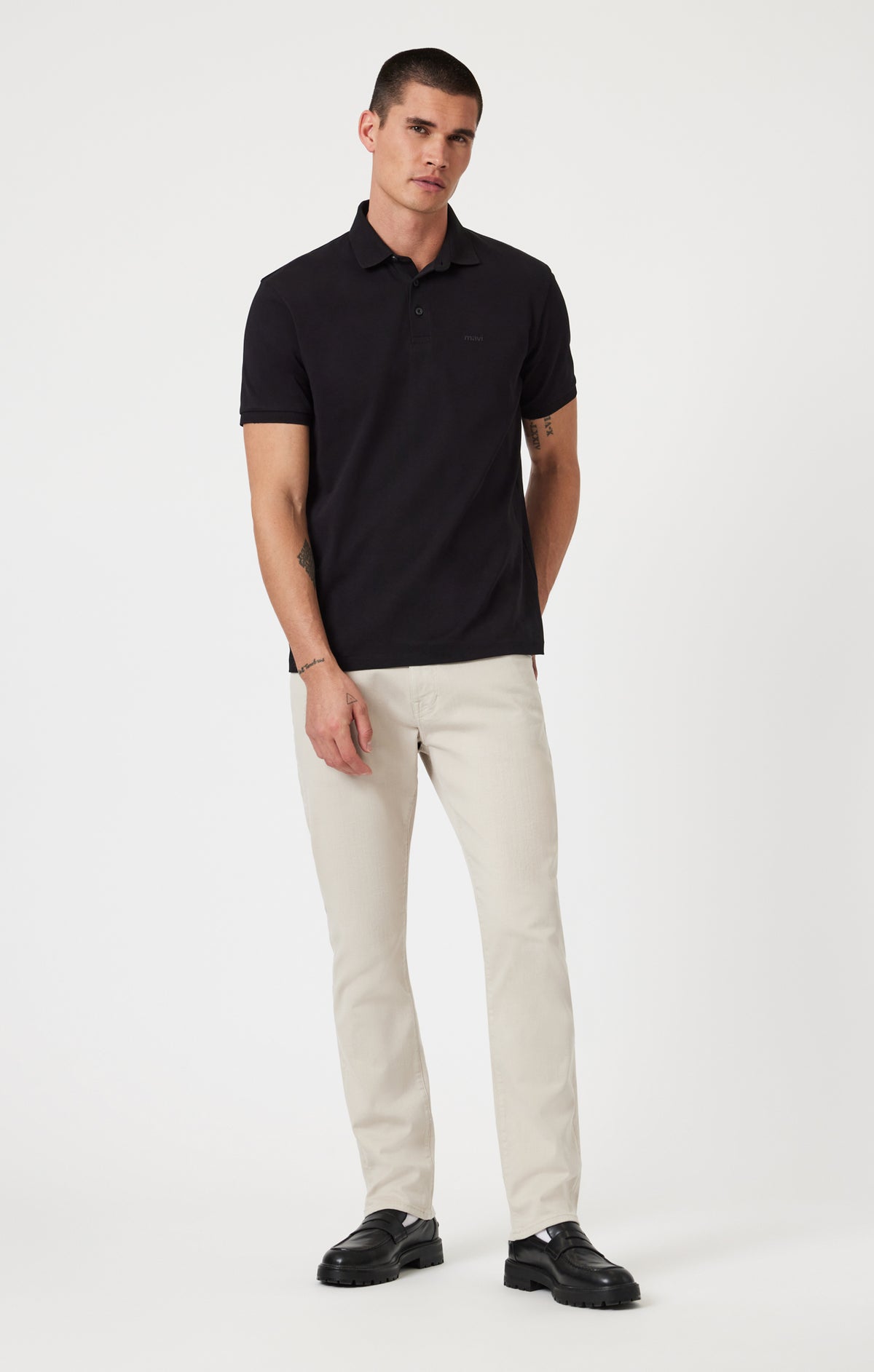 MARCUS SLIM STRAIGHT LEG IN OATMILK SUPERMOVE - Mavi Jeans