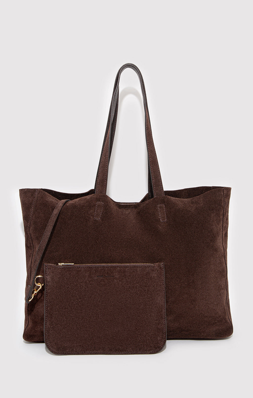 SUEDE SHOPPER BAG IN TORTOISE SHELL