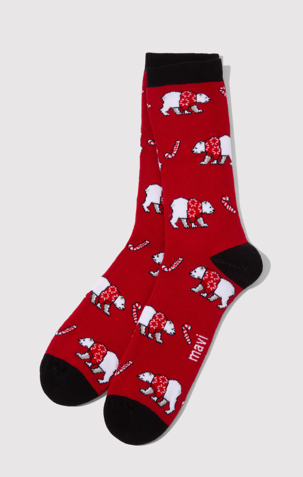POLAR BEAR SOCKS IN TRUE RED