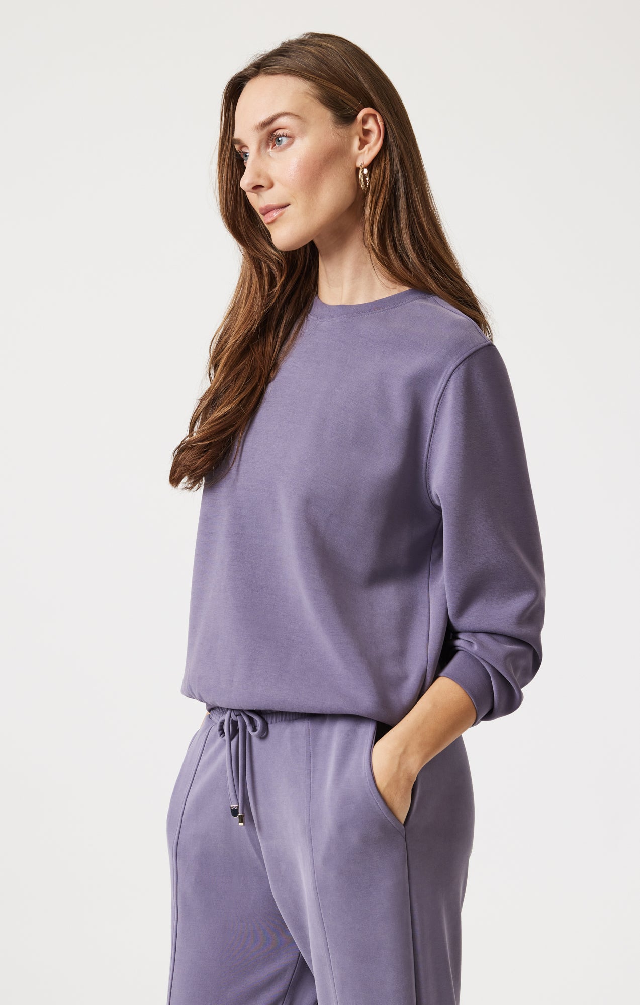 LUXE TOUCH TENCEL™ SWEATSHIRT IN CADET - Mavi Jeans
