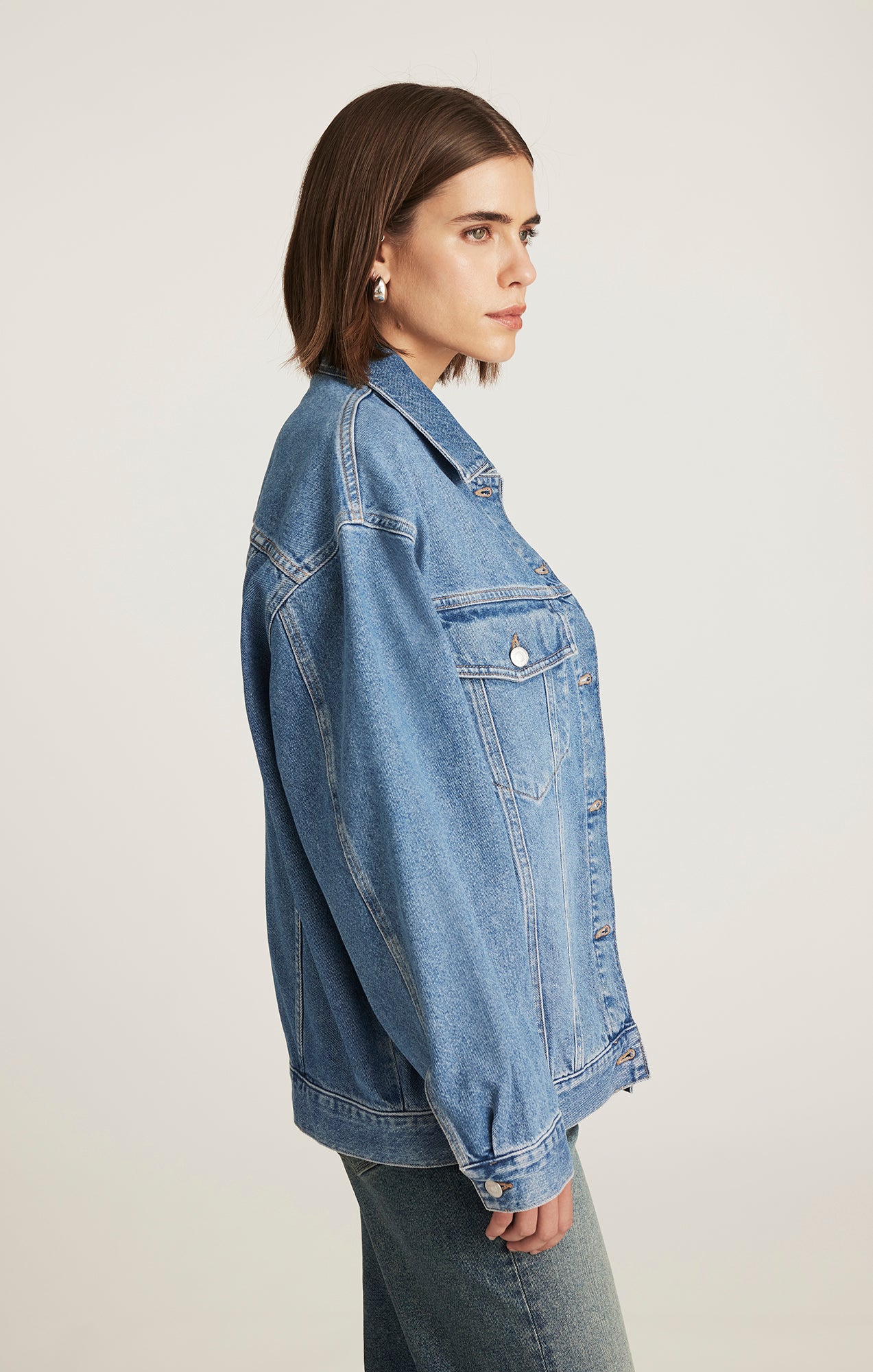 LUNA DENIM JACKET IN MID BLUE 90S - Mavi Jeans