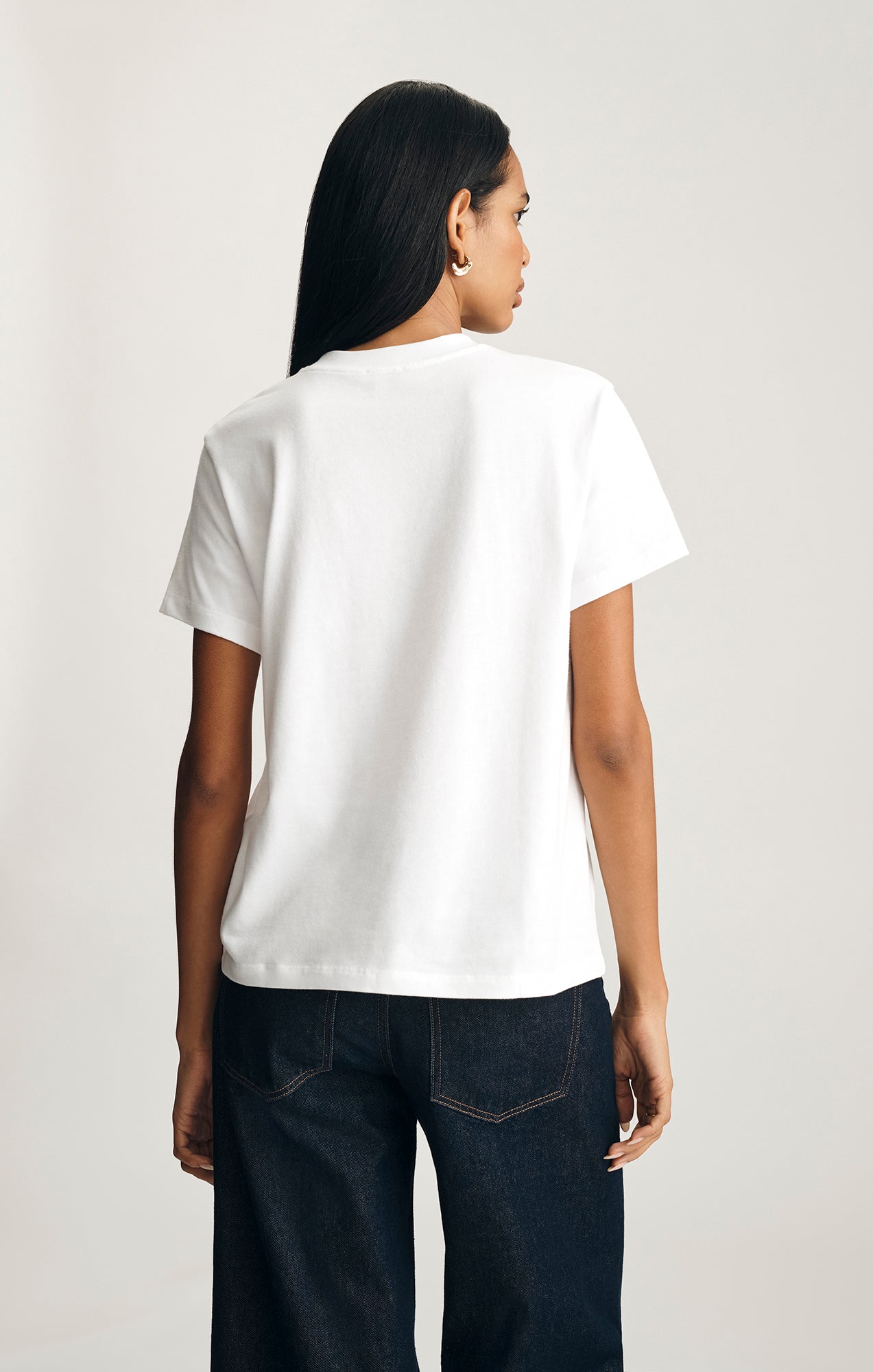 CREW NECK T-SHIRT IN WHITE