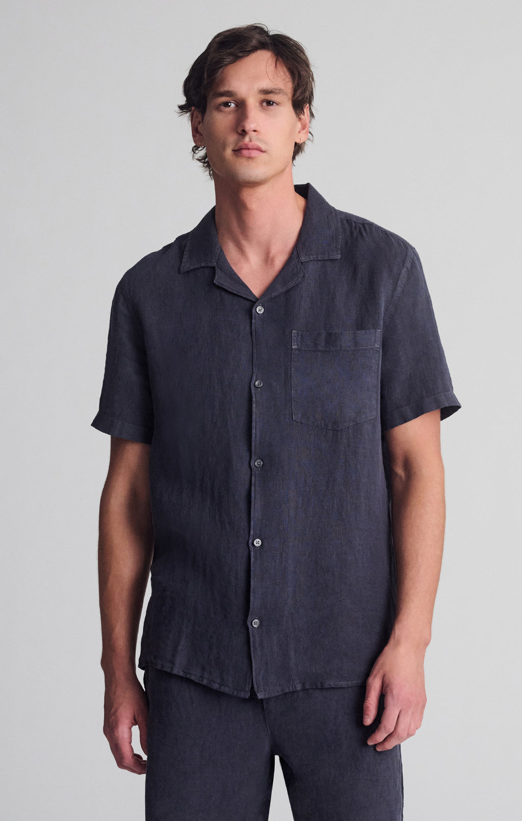 LINEN SHORT SLEEVE SHIRT IN PERISCOPE - Mavi Jeans